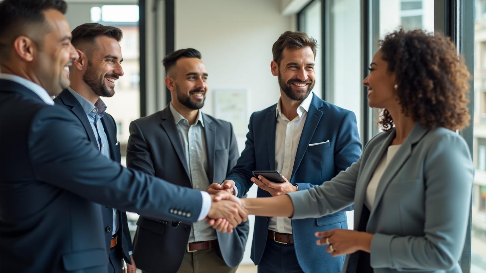 Professional business team collaboration